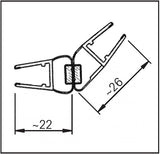 Sealis Magnetdichtung 135° für 6-8 mm Glasdicke (Set 2x2m) - Transparent