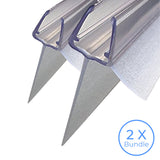 2x Sealis Duschdichtung für 5-8mm Glasdicke - Transparent
