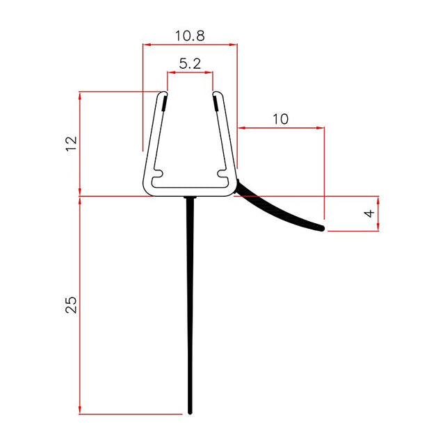 Maßzeichnung des Profils S1003 zum Vergleich mit der vorhandenen Dichtung