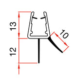 2x Sealis Ersatzdichtung - Dichtkeder für 5mm/ 6mm/ 7mm/ 8mm Glasdicke Wasserabweiser Duschdichtung Schwallschutz Duschkabine (Bundle)