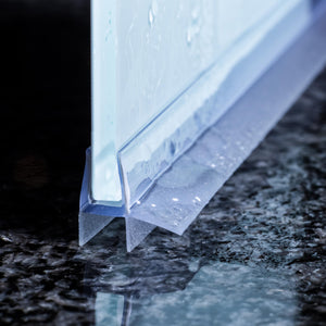 Bundle: 2x Sealis Duschdichtung transparent 100cm für 4-5mm Glasdicke + Glasveredelung mit einem hochwertigen Mikrofasertuch